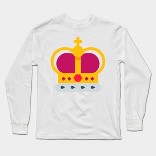 Royal Queen Crown Pattern Long Sleeve T-Shirt